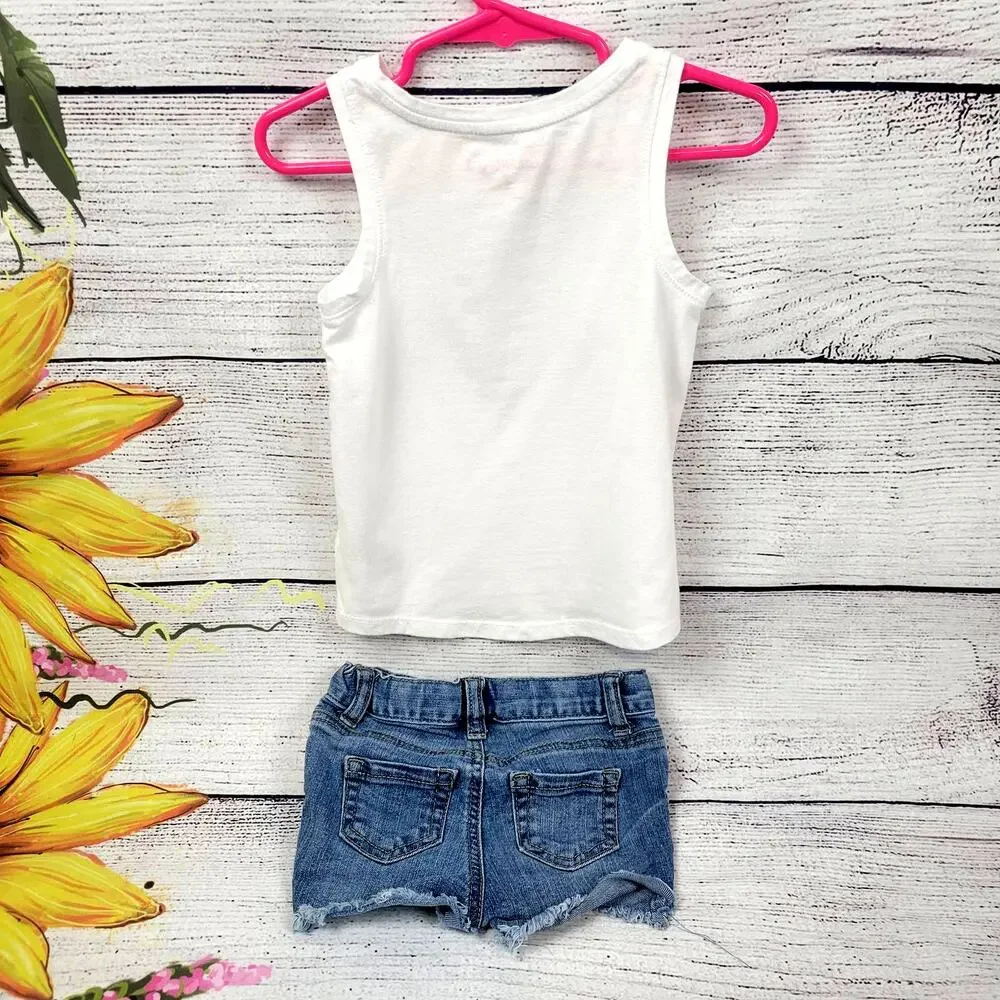 Cat & Jack‎ Unicorn Tank and Short Set Size 2T